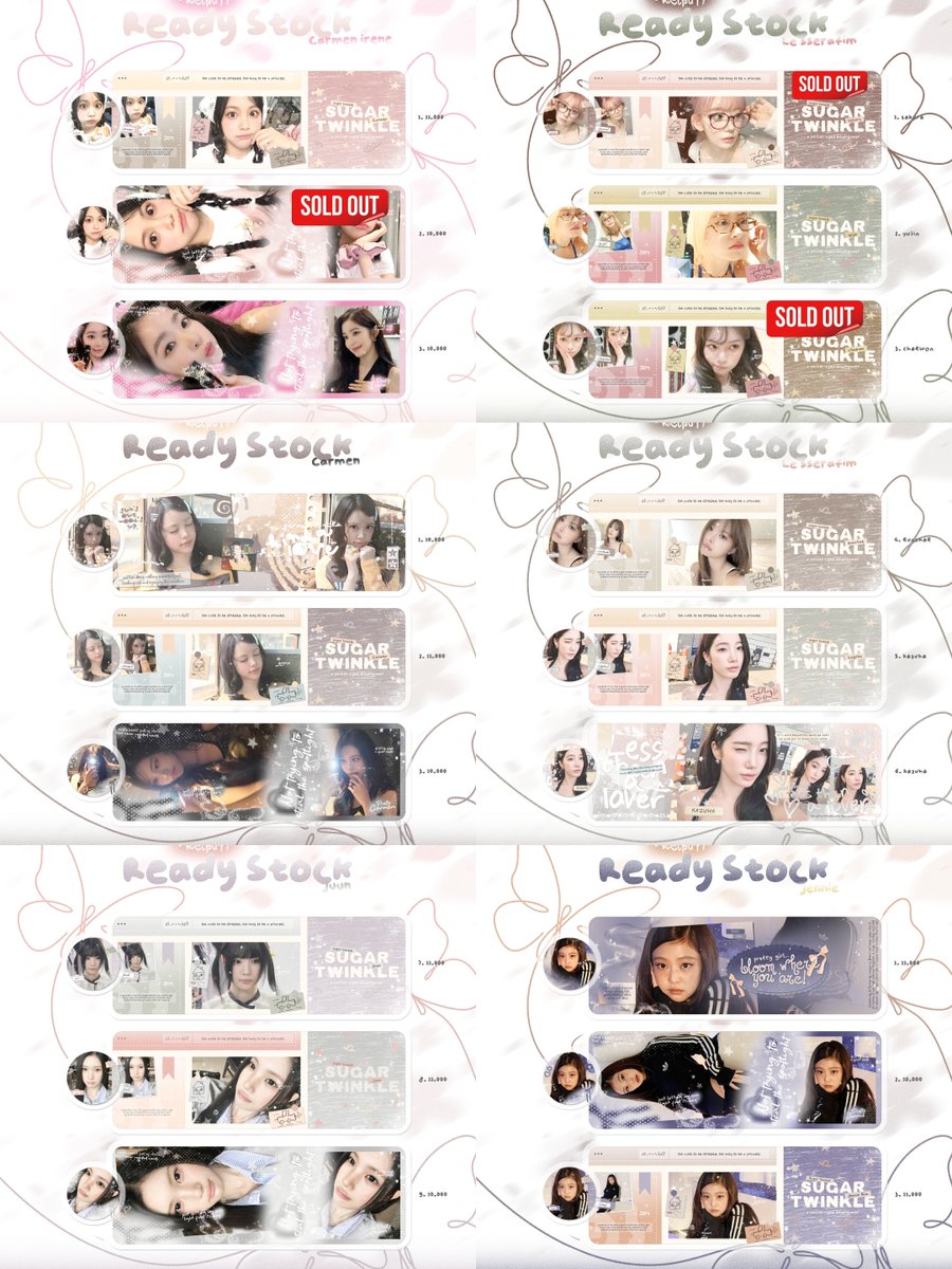 heyitskeipuff's tweet photo. Help repost, please🥺

CLEARANCE SALE DISC 50% ❗ 37 layout ready stock gg &amp; Chinese actress. Ayoo jajann! Bisa di jadiin sponsor atau giveaway juga. Yuk yuk jajan💃💃

#zonauang https://t.co/Gld7KqKS14