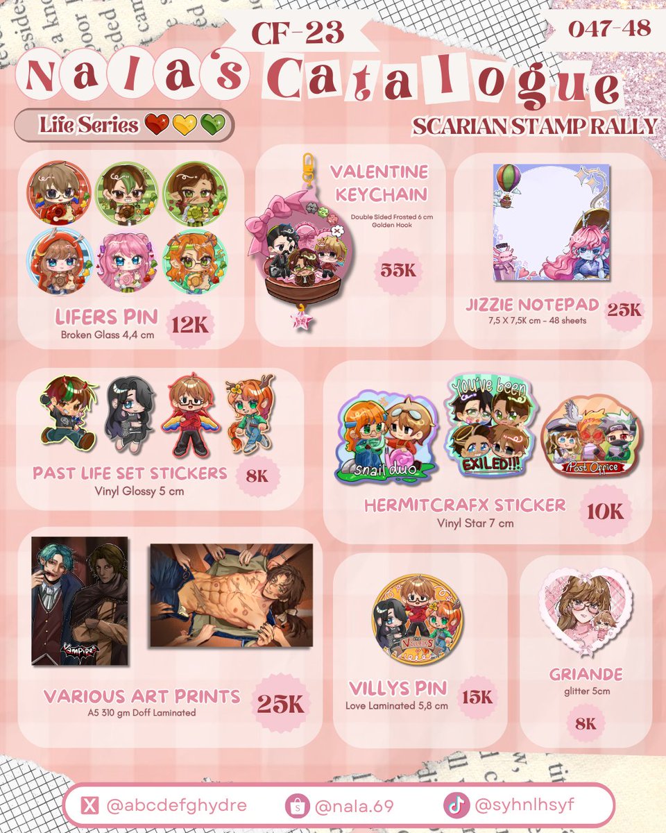 abcdefghydre's tweet photo. [❤&amp;🔁are very appreciated!]
Nala's #CF23 PO Batch 2

🗓️: 5-12 Oct 2026
✅: Both days Pick up only (OTS)
📚: MCYT, Pandavva, Hololive Justice, F1, Obsession, Adventure Time, Original
🔗: https://t.co/z1qMgSSqra

#Comifuro23 #Comifuro23Catalogue #WTS #Pandavvarung https://t.co/cFd5snggxB