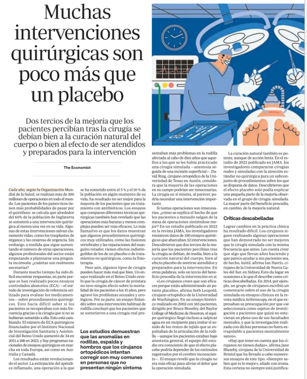 rafabravo's tweet photo. Muchas intervenciones quirúrgicas son poco más que un placebo
https://t.co/R3vnUjbBnV https://t.co/wlIton8EMy