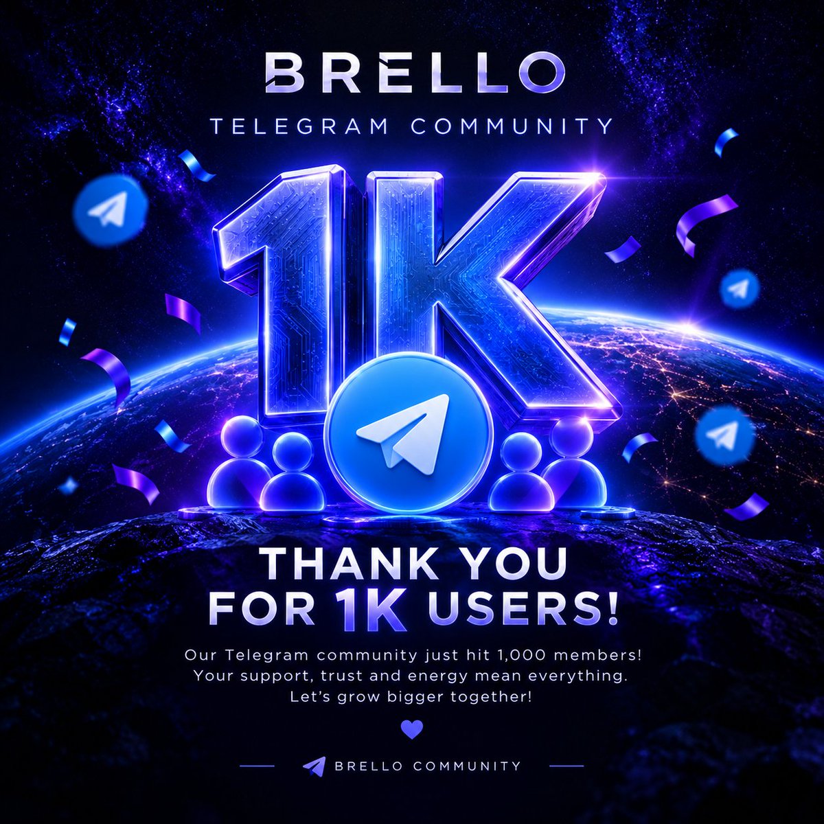 BrelloBRL's tweet photo. 🚀 1,000 MEMBERS!

Our Telegram community just hit 1K! 🥳
Thank you for being part of the journey. ❤️
Next 10K! 🔥

👇 Start earning: https://t.co/yoWFNrmTO7

#Brello #Airdrop #Crypto https://t.co/oNur5nNpjw