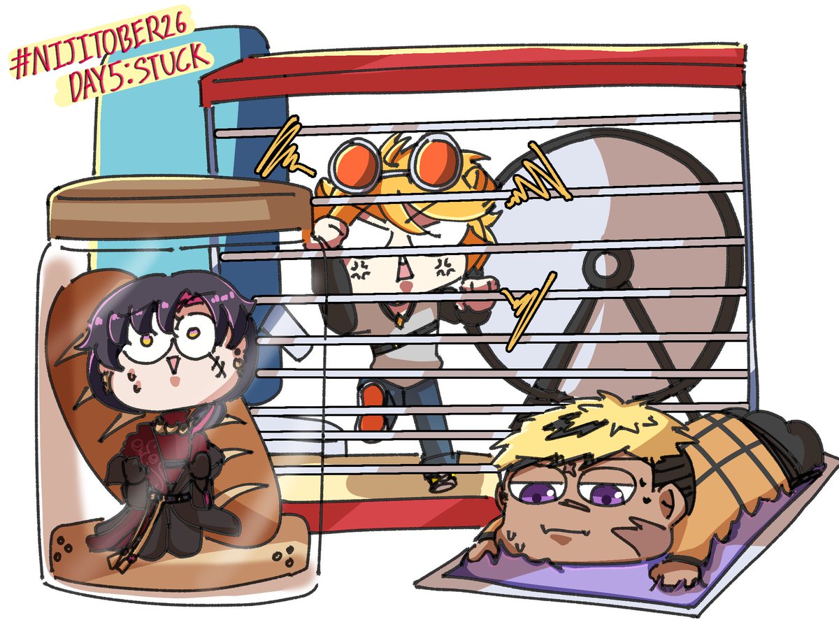 HuiMing_LiYap's tweet photo. #NIJITOBER26 #zalillust #Vantalism #YuDrawWilson 

DAY 5 : Stuck https://t.co/81QwPprdG6