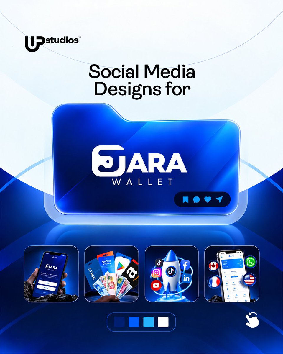 Upstudios52's tweet photo. Some brands sell a service.
Some brands make you feel the service.
For Jara Wallet, I wanted the visuals to feel exactly like the brand: bold, digital, and impossible to ignore.
Every detail, and visual element was designed to make the brand feel trustworthy and memorable. https://t.co/W8piwtUHux