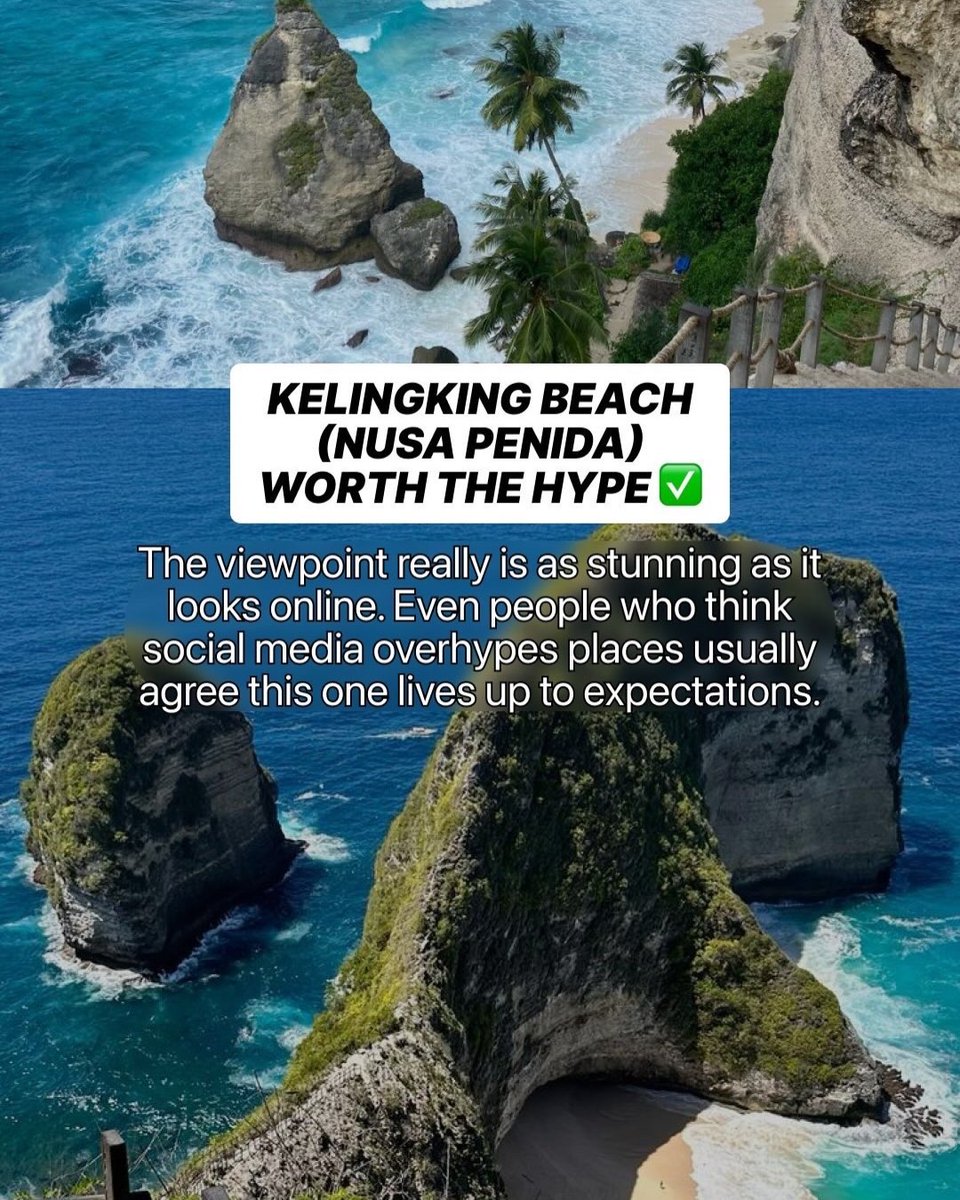 JESUSTOMAR's tweet photo. Half of Bali’s famous spots aren’t worth your morning. Bali Swing, Lempuyang, and Finns can disappoint. Sidemen, Nusa Penida, Mount Batur at sunrise, and Uluwatu at golden hour are worth it. Which spot is overrated? https://t.co/2VHngkyQ8e