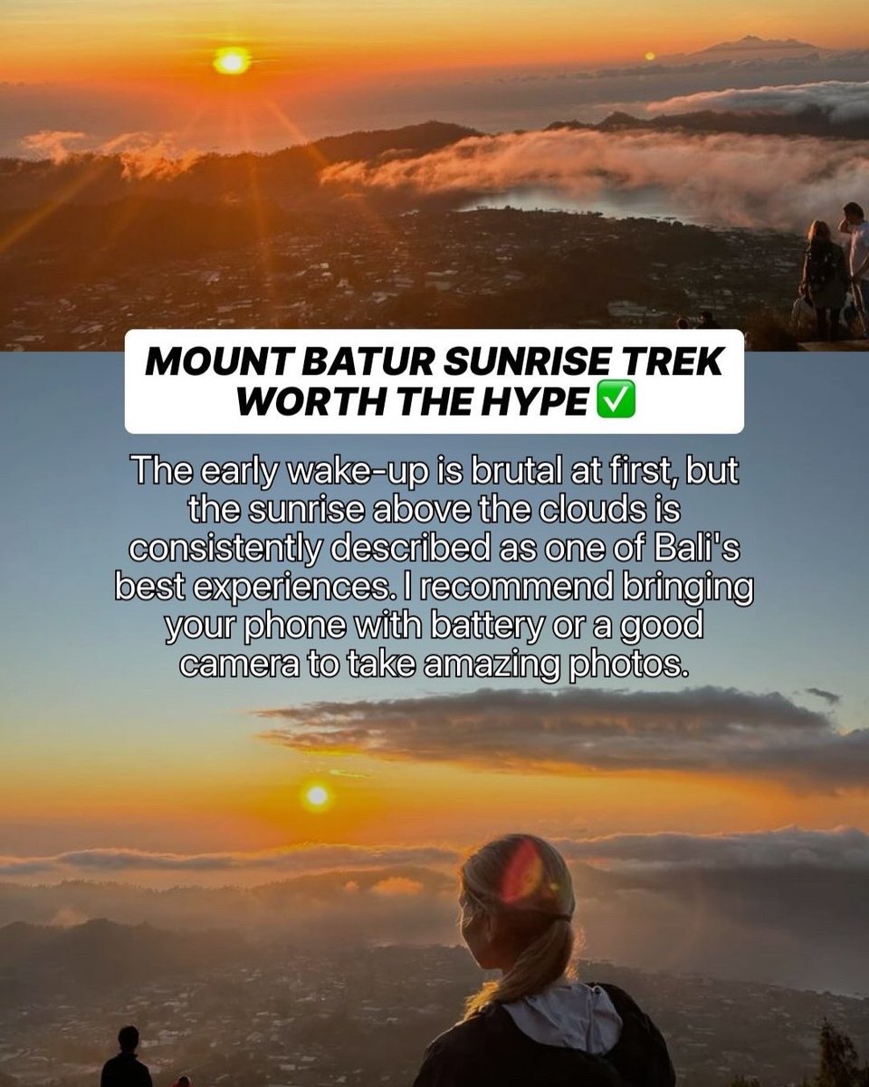JESUSTOMAR's tweet photo. Half of Bali’s famous spots aren’t worth your morning. Bali Swing, Lempuyang, and Finns can disappoint. Sidemen, Nusa Penida, Mount Batur at sunrise, and Uluwatu at golden hour are worth it. Which spot is overrated? https://t.co/2VHngkyQ8e