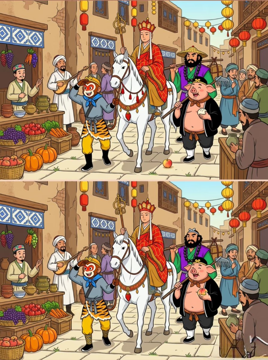 shiliuji1's tweet photo. FFind the mistakes in the pictures. See what's different between the two images? Leave a comment below! #FindMistakes #EyeTest https://t.co/myr67PRNLh