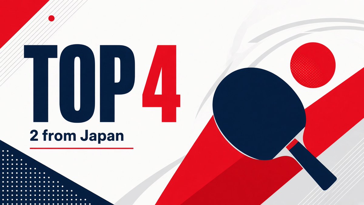 SoyCalebTJ's tweet photo. Japan owns two of men’s table tennis’ top four.

ITTF Week 40: China’s Wang Chuqin still No. 1. Japan’s Sora Matsushima is No. 3, Tomokazu Harimoto No. 4. On the women’s side, China holds 1–2; Japan’s Miwa Harimoto is No. 3. https://t.co/tufT09se9s