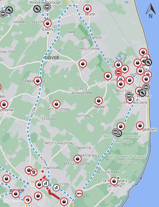 KentHighways's tweet photo. Walmer, A258 The Strand: Road closed 12th - 13th October (20:00-05:30) to allow for @SouthernWater  works: https://t.co/IbOEye7Cfj https://t.co/KMx9JdHZ5k