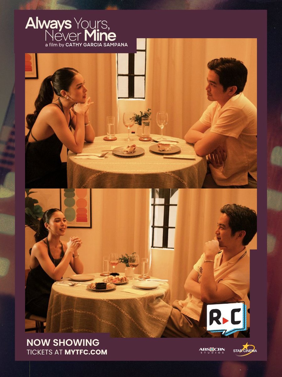 ABSCBNpr's tweet photo. Catch Joshua Garcia and Julia Barretto on Rec•Create ✨

WATCH HERE: https://t.co/BLu5qa2gAG

Get your tickets now at https://t.co/AQbonOaC2t 🎟️

#AlwaysYoursNeverMine — a film by Cathy Garcia-Sampana. NOW SHOWING in cinemas nationwide 🌙 https://t.co/lpCzoox6do