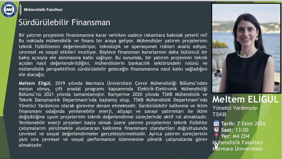 CevreMarmara's tweet photo. Bu dönem gerçekleştireceğimiz ilk bölüm seminerine tüm öğrencilerimiz ve hocalarımız davetlidir. https://t.co/r55sfCgpld