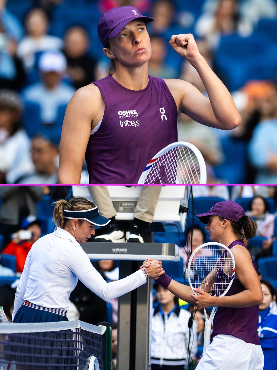 tntsports's tweet photo. Iga Swiatek won this match 😱

The 2023 champion fought back from a set and a double break down to defeat Donna Vekic at the China Open 🔥 https://t.co/2v6tFtbsEN