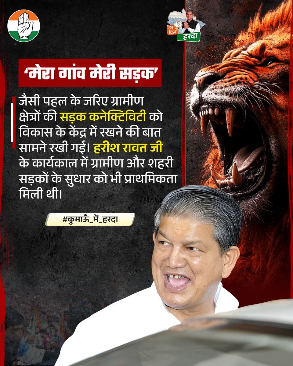 CI_Shankar's tweet photo. कुमाऊँ बोला - फिर से हरदा!
विकास, विश्वास और संघर्ष की पहचान,
कुमाऊँ में हरदा का हार्दिक अभिनंदन!
#कुमाऊँ_में_हरदा https://t.co/lwjgtshU9o