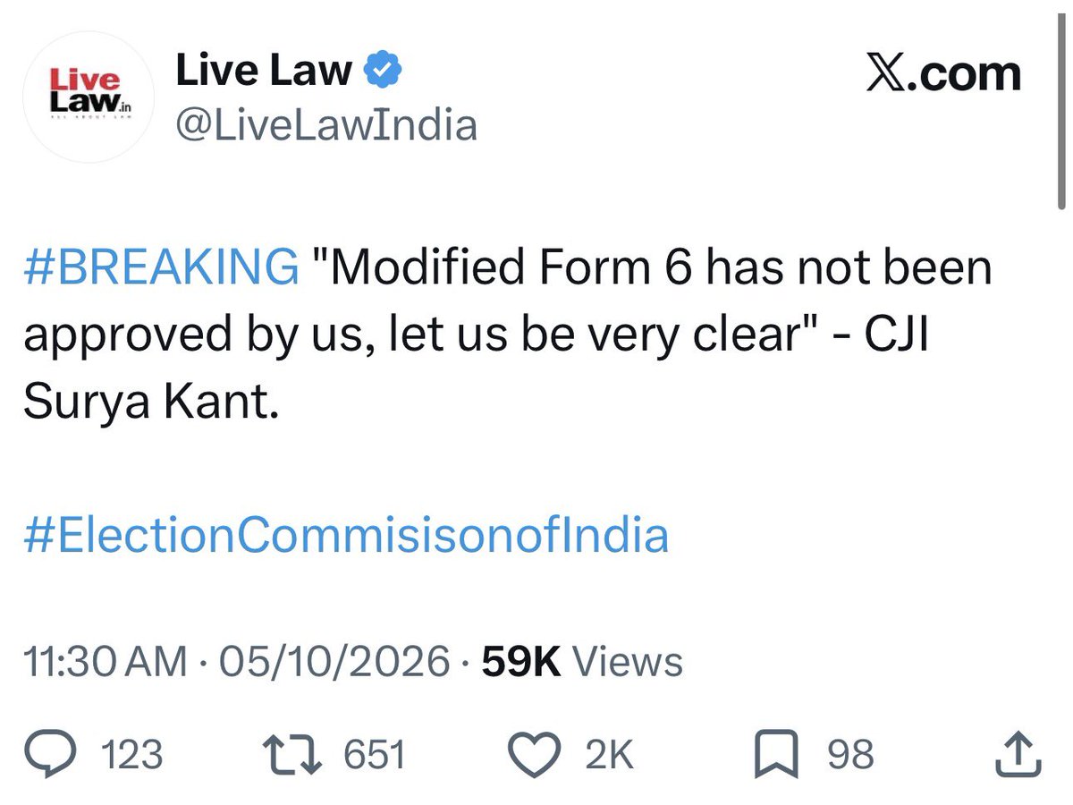 INCKerala's tweet photo. Forget Supreme Court, the modified Form-6 was not approved by two other election commissioners. 

Its all done by Modi, Shah, Gyanesh and Seema executing their orders. https://t.co/pDPm4XqpxJ