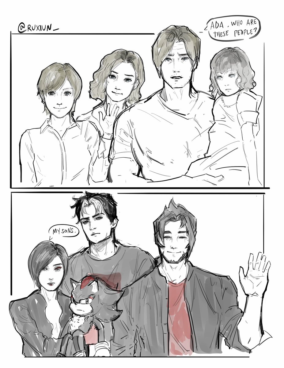 ruxiun_'s tweet photo. ada brought home her own children for the dlc

(shadow the hedgehog, jason todd, emre) https://t.co/aFFex38MM3