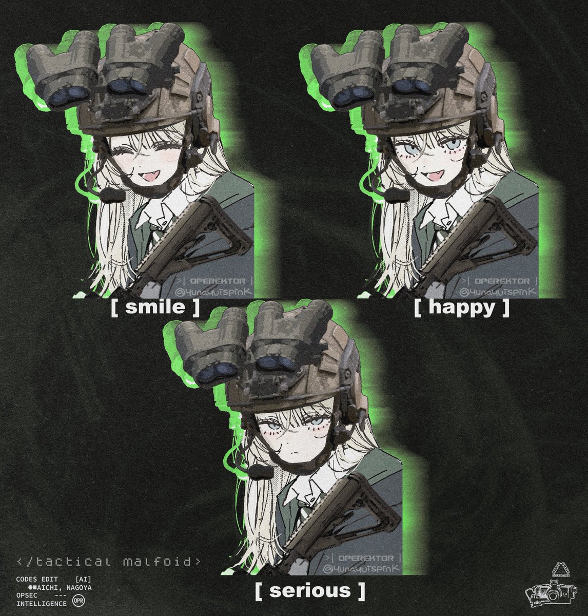 oprktr's tweet photo. >[  expression  - tactical malfoid  ]
>original art by @yunayuispink 
> https://t.co/9ud8y7innl