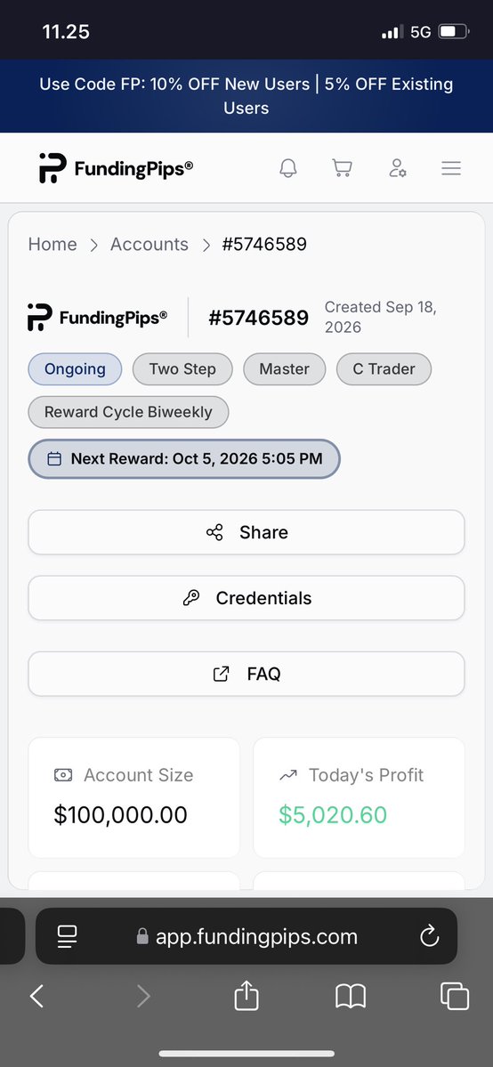 kanokeyz's tweet photo. Quick update on the funded account. Just waiting for the payout so I can reinvest 50% and keep scaling. 

Withdraw → reinvest → scale. https://t.co/z7AVIdqvcq