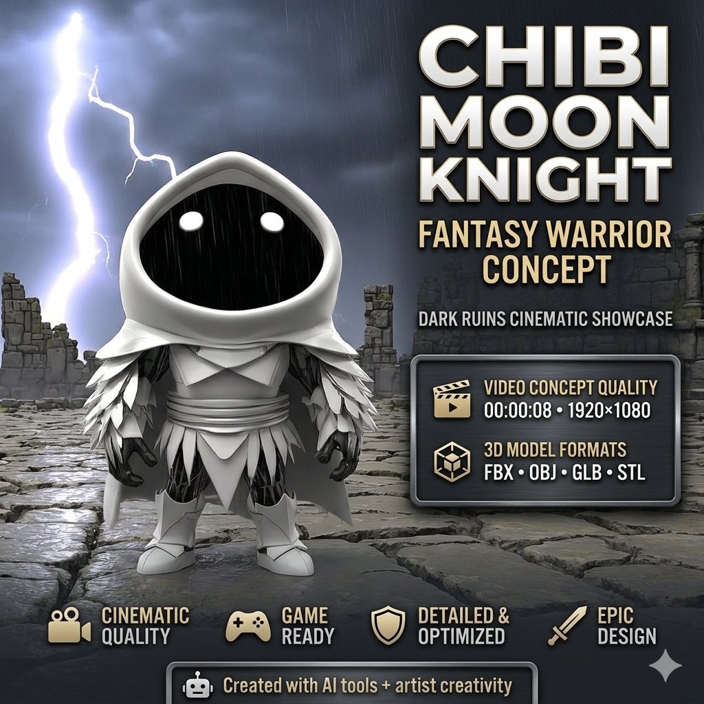 anyinfo69's tweet photo. Chibi Moon Knight 3D Model & Cinematic Video | Dark Fantasy Asset. I just added a new item to my Shop! https://t.co/fQiRHcSjbW
#chibimoonknight #3Dmodel #cinematicvideo #darkfantasy #chibiwarrior #gamereadyasset #characterconcept #FBX #OBJ #GLB #STL #1080pvideo #fantasyarmor https://t.co/i4k1FDmYMq