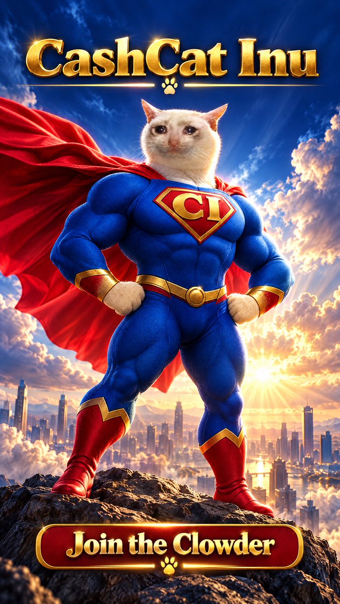 CASHCATINU's tweet photo. Not just another cat.
CashCat Inu ($CI) is a bold brand, a powerful identity, and a community built around creativity, humor, and pure internet energy.
No boring vibes.
No empty promises.
Just one unforgettable cat.
#CashCatInu #CI #CryptoMeme #MemeCulture #Web3 https://t.co/rN0kHmN16k