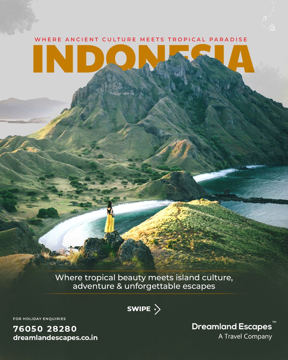 ercani47's tweet photo. Indonesia is calling. From volcanic landscapes and pristine beaches to ancient traditions and island culture, discover Bali sunsets, Komodo’s wild beauty, sacred temples, and serene coastal escapes. https://t.co/Yk72WlvM7i