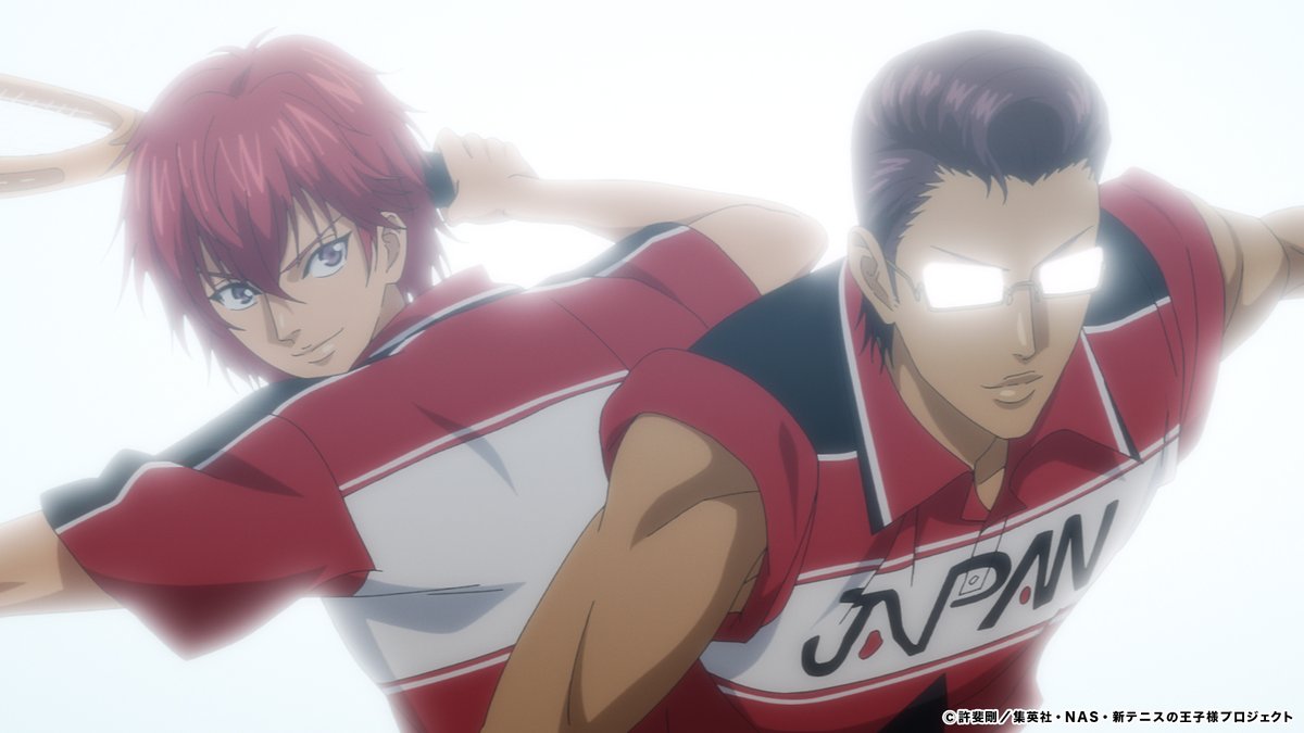 shintenianime's tweet photo. 【#決勝メンバー決定戦】

3話「あきらめない男たち」
放送でご覧いただいた皆様、ご視聴ありがとうございました！！

現在、dアニメストア、U-NEXT、アニメタイムズ にて先行配信中！

配信に関する詳細情報は下記よりご確認ください🎾
https://t.co/LJTRT4xvUb

#テニプリ https://t.co/IH4TkGNGsU