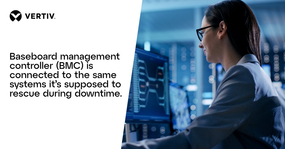 Vertiv's tweet photo. BMC was built for 50 servers. At 5,000, it's a systemic vulnerability. Serial consoles break that circular dependency. Read the article on why OOB management can be the only reliable path at AI scale: https://t.co/uA5pVtcchW
#SerialConsoles #GPUInfrastructure #AIFactories https://t.co/SVWNHmYCnP