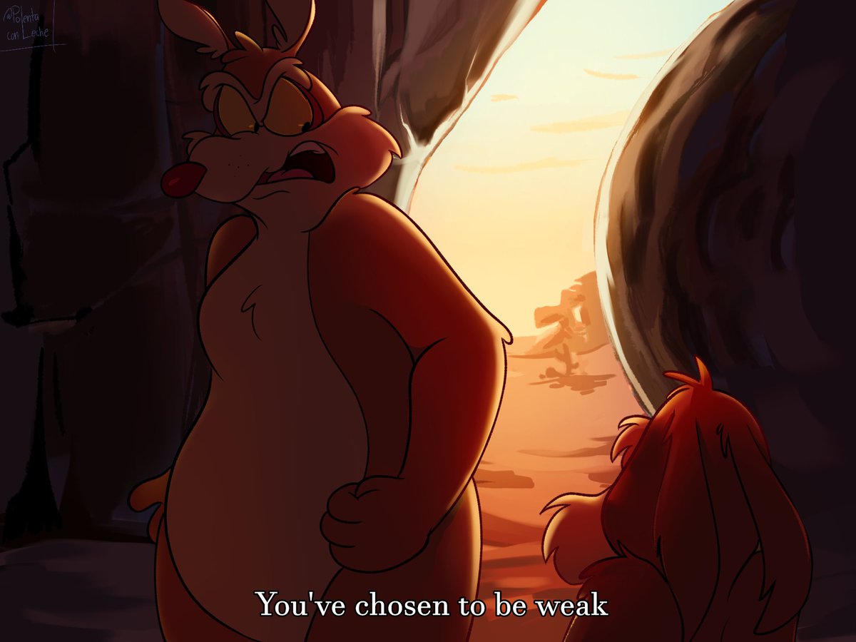 polentaconlech's tweet photo. Wile E what if we all beat up ur dad? 💜

Anyway, el diálogo es referencia a una peli, pueden adivinar cuál es? 👀

#Coyote #WileECoyote #Looneytunes #CaigeEcoyote https://t.co/RkMznSKk9C