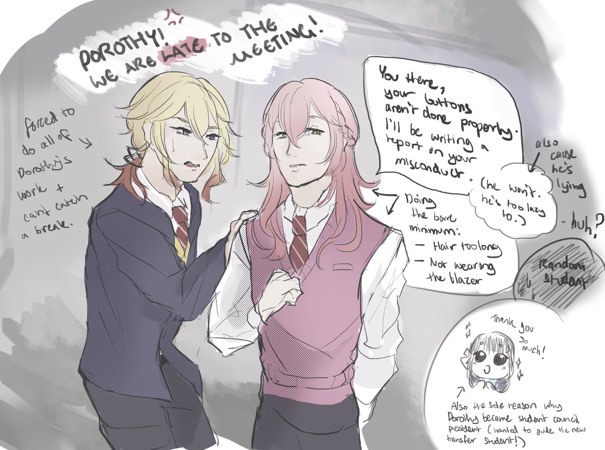 EunaSusu's tweet photo. im so sorry i really liked this au and i really love them so i doodled them too (ignore the crap handwriting omg) https://t.co/mqOhDZsFK4