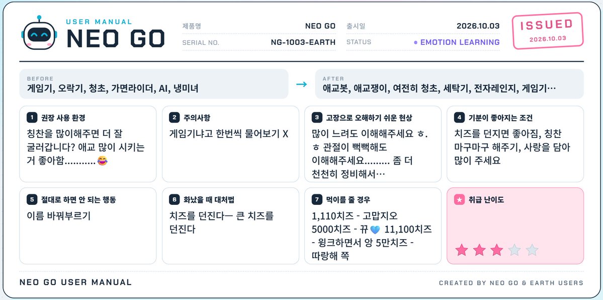 vrecord_go's tweet photo. 2일차 때 데뷔후기 방송 진행하면서 우리 아포분들이 작성해준 제 사용설명서입니다~! 난이도는 보통으로, 취급에 유의해주세요😉 https://t.co/jYJyjAFFl8