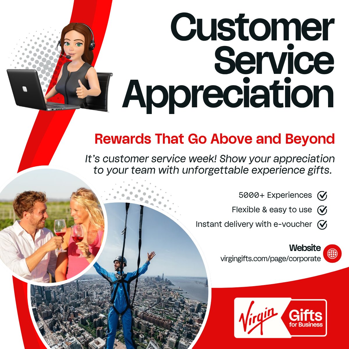VirginIncentive's tweet photo. 🎧 It’s #CustomerServiceAppreciationWeek! 🎉
Behind every great customer experience is a team of people going above and beyond.❤️

So, this week, why not give a little something back to the people who give so much to your customers?

#CustomerServiceWeek #CustomerService https://t.co/zIMhuBMCz9