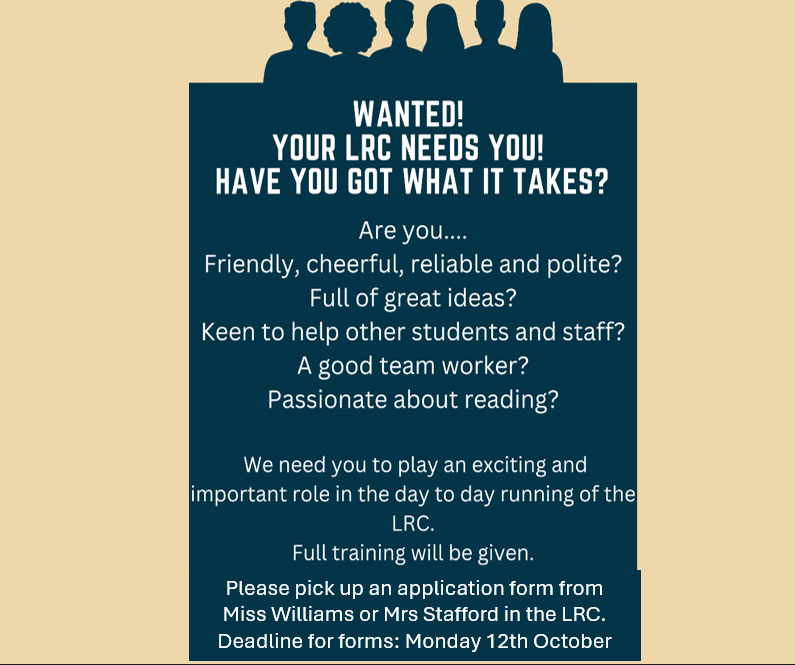 HolyTrinityCol's tweet photo. 📚 We’re recruiting new Student Librarians! 🌟

Love books, reading and helping others? This could be the perfect role for you! Become part of our LRC team and help make our library an even better place.

📖 See the details below to find out how to apply! https://t.co/63sZlbXfty