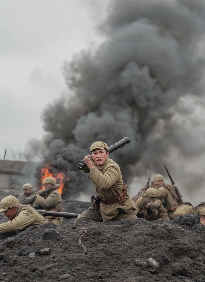 WillowRacervm7's tweet photo. Amid war’s smoke, even fragile lives blaze bright—this artillery (炮) on the battlefield, winding (蜒) paths of sorrow, under the saddle (鞍) of a soldier’s quiet resolve, a fire (焚) of hope lingers. https://t.co/MneEqwAr6M