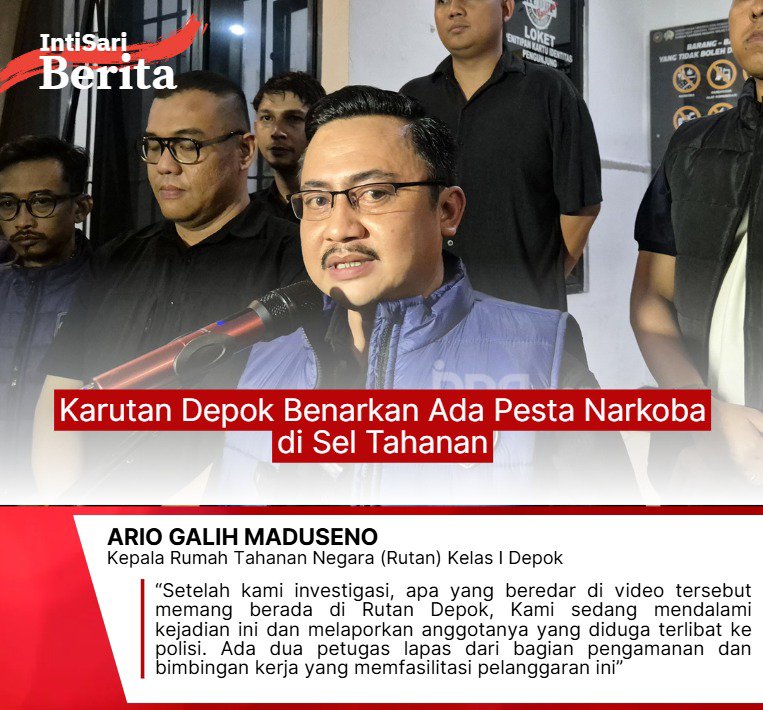 advasarimut's tweet photo. mantap tindakan pak ario g alih maduseno langsung dalami kasus dan laporkan oknum pengamanan yang memfasilitasi pelanggaran di rutan depok https://t.co/0hUY1b2UaT