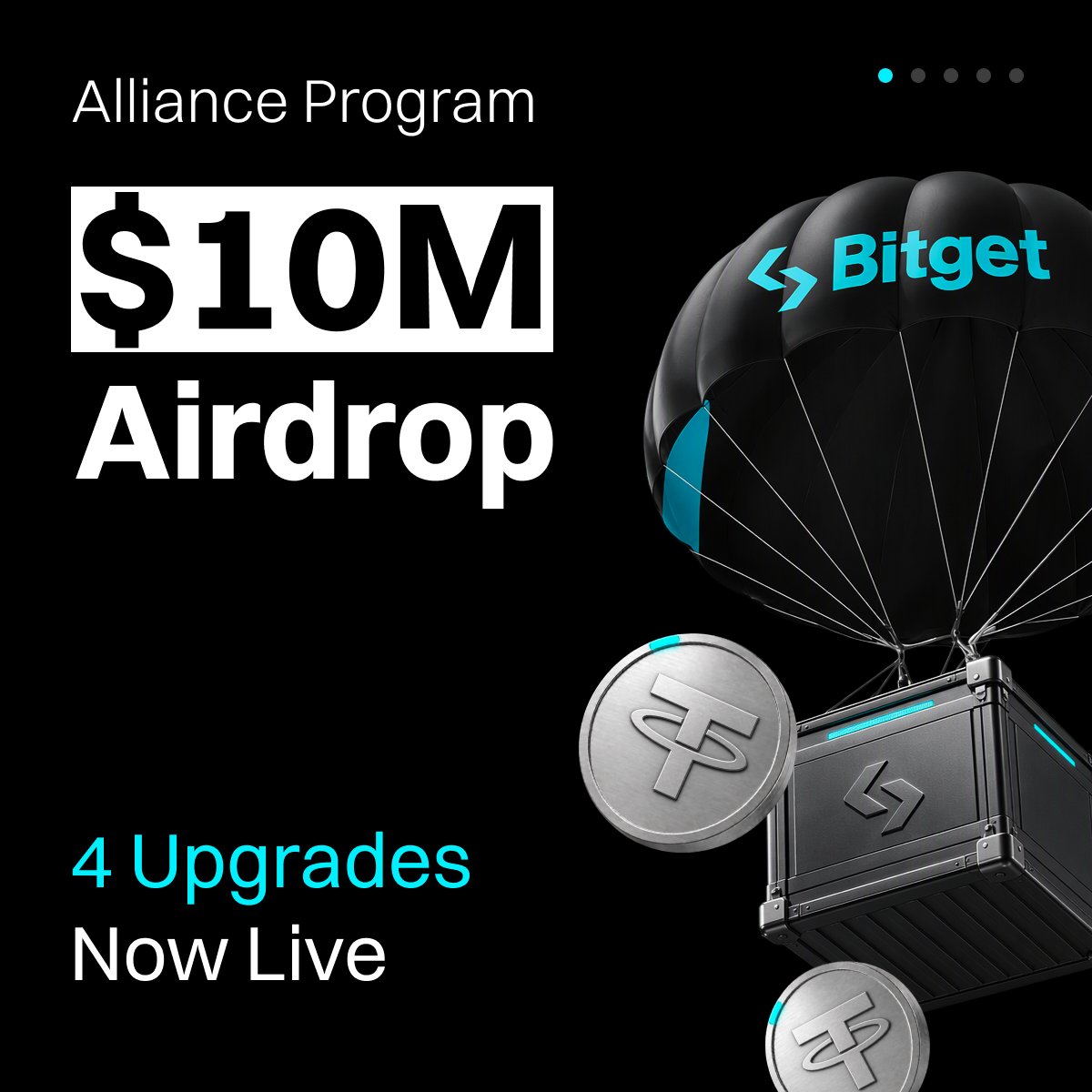 bitget's tweet photo. Bitget Alliance Program just got 4 major upgrades.

Track your rewards faster, easier, and grab your share of the $10M+ Airdrop Reward now!