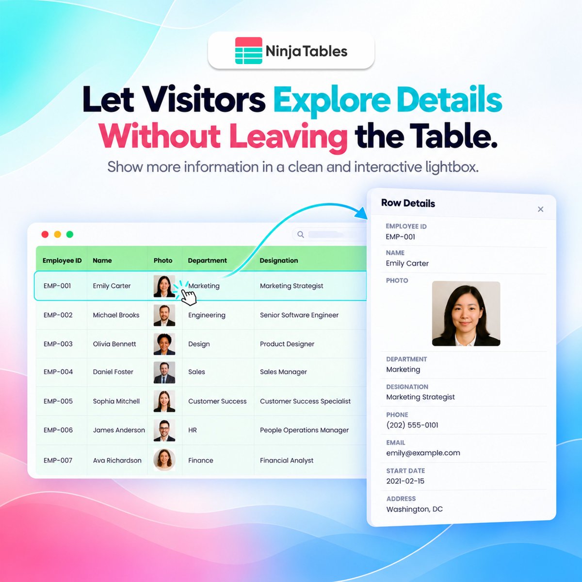 Ninja_Tables's tweet photo. Want to show more details without leaving the table? โจ
Ninja Tables Lightbox lets visitors open detailed row information in a clean popup, keeping the table simple and the experience seamless.
#NinjaTables #WordPress #Lightbox #datatable https://t.co/zANDpilWSX