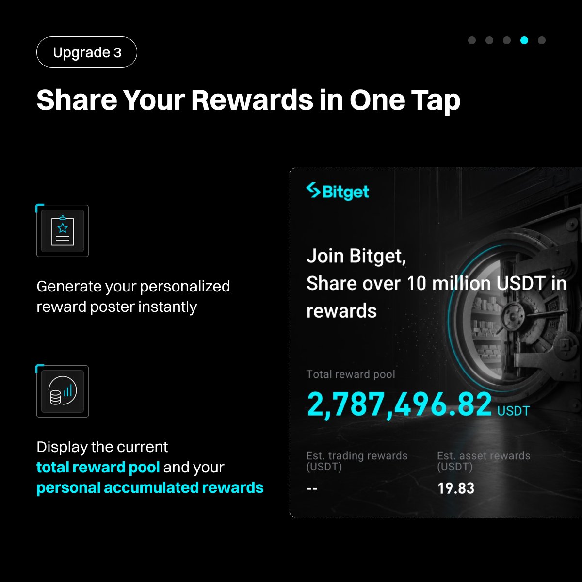 bitget's tweet photo. Bitget Alliance Program just got 4 major upgrades.

Track your rewards faster, easier, and grab your share of the $10M+ Airdrop Reward now!