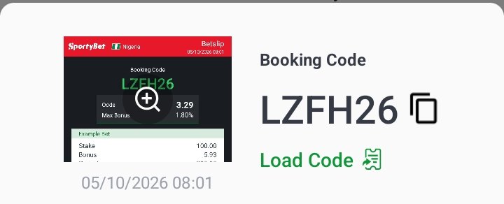 GraciaBetz's tweet photo. Trusted for speed, respected for fairness."#SportyBet

6 Sharp Odds👇
WinningCode👉LZFH26

18+Only-Stake Responsibly🔞 https://t.co/tchrdS0FsX