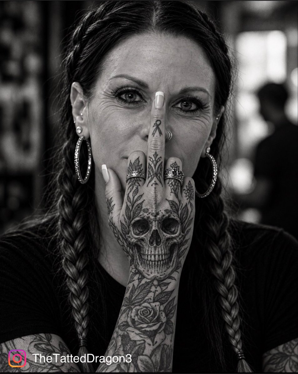 TheTattedDragon's tweet photo. MY PEOPLE PLEASING ERA IS OFFICIALLY DEAD. ☠️ 💋 https://t.co/5uTWRUXDR5
