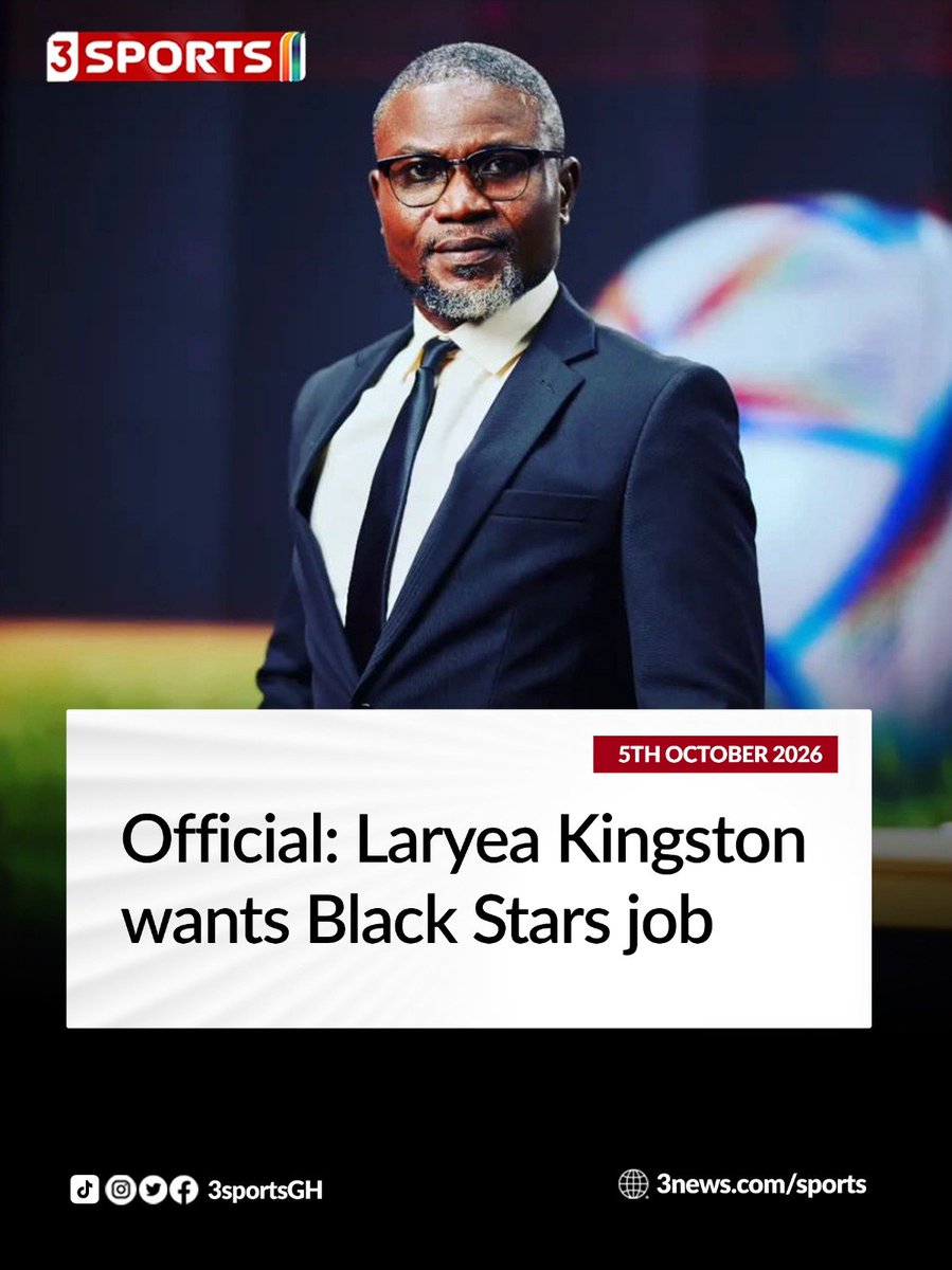 3SportsGh's tweet photo. Laryea Kingston has confirmed his interest in taking charge of the Black Stars.

#3Sports https://t.co/RErnVCqn6j