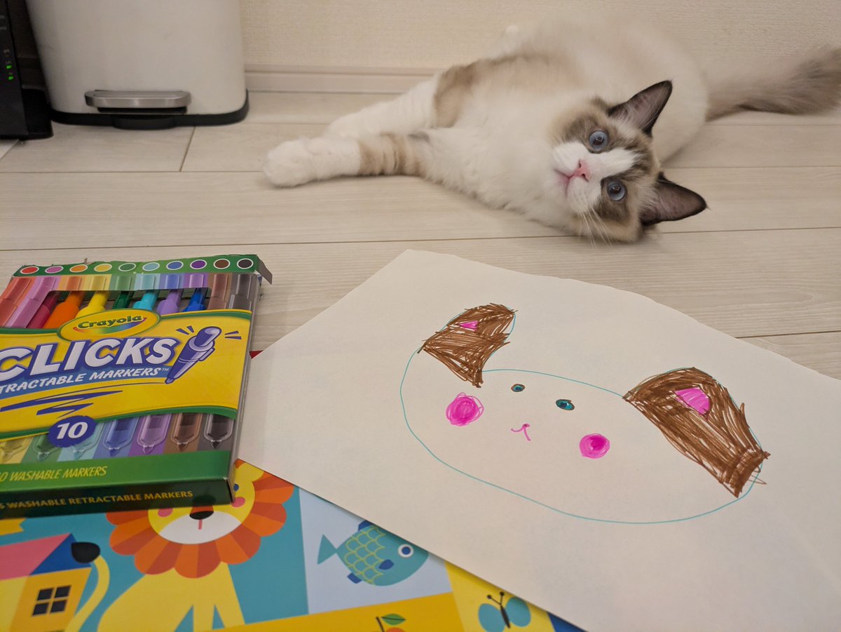 sanapi1228's tweet photo. クレヨラジャパン(Crayola Japan)
(@CrayolaJapan )様の #クレヨラキャンペーン に当選🥳✨

🌈水で落とせるマーカーペン 10色
🌈アイロンプリントクレヨン ８色
が届きました🎀

早速娘が喜んでお絵かきをしてくれました🖌️🫟
#さなぴの当選報告 続きます↓ https://t.co/p4PwKP14Us