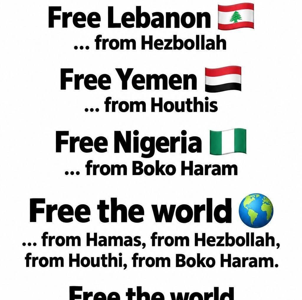 AttilaTeri's tweet photo. Do you want to have peace? To do this, stop Putin and the mullahs in Teheran are the keys for it!
#FreeLibanon #FreeYemen #FreeGaza #FreeNigeria #Hamas# #Houthis #Hisbollah #Freeiran #WeStandWithIsrael ##WeStandWithUkraine https://t.co/9bX2jAkusL
