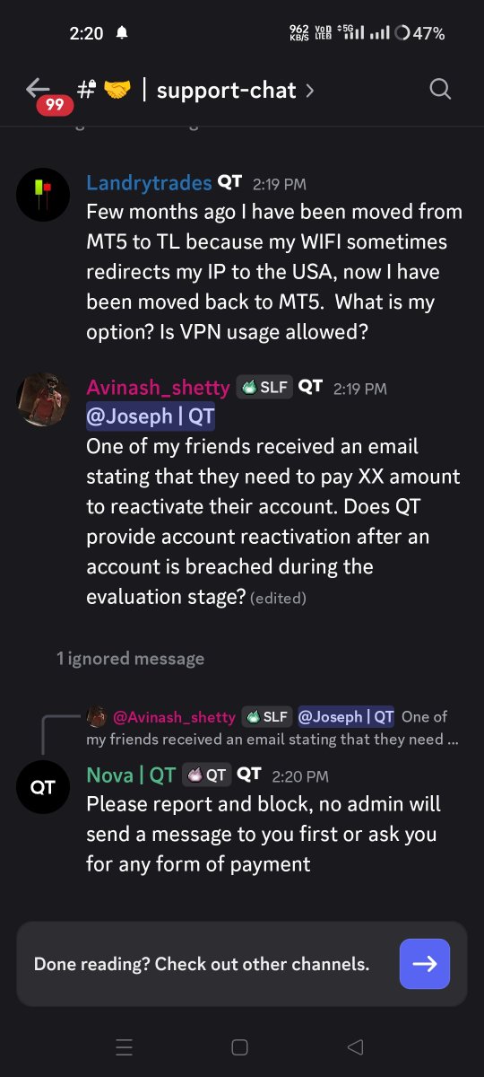 frodo_AlgoForex's tweet photo. They Never Pay Morethan 200+USD For Traders. Promotion Is  High-level @QtFunded Scammer. They Rejected My Payout and I'm Begging Their Community They Just Blocked Me. Don't Buy Thier Challenge @PropFirmMatch @I_Am_The_ICT @ZamcoCapital @GoatFunded @fundingpips @funded_trading https://t.co/Mu7hBFO1gJ