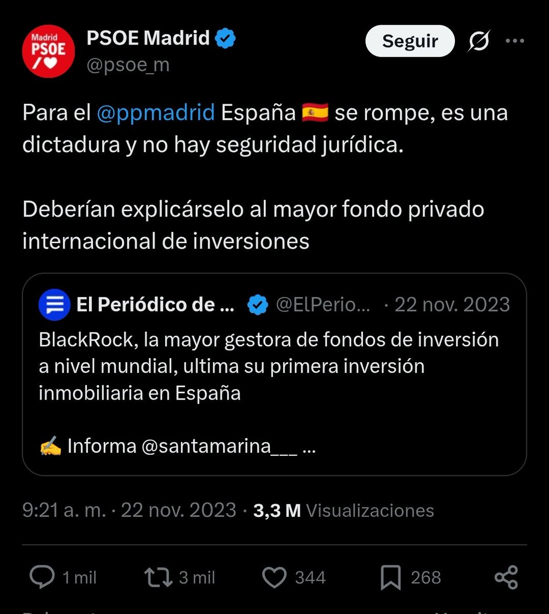 GuillermoRocaf1's tweet photo. Hola @sanchezcastejon explícanos por qué el Fondo Buitre BLACKROCK en 2023 era muy bueno para España y AHORA es el que ha depredado nuestro sector inmobiliario 👇😱🧐

https://t.co/EGLrieSVHi https://t.co/dC4E4tLQdp
