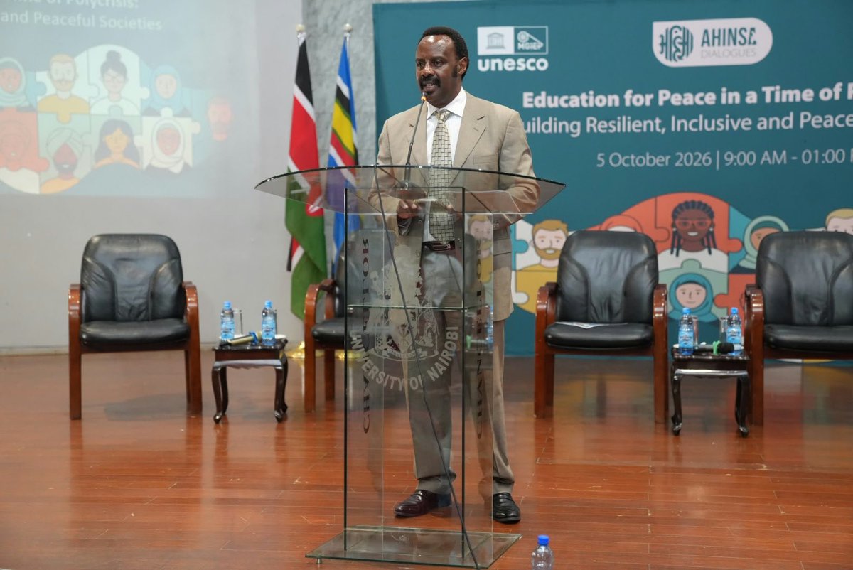 UONFST's tweet photo. The University of Nairobi  in partnership with @UNESCO_MGIEP  is commemorating the #InternationalDayofNonViolence through the #AhinsaDialogues &amp; Lecture  to explore how education can advance peace, inclusion &amp; resilience in today's global challenges.   #EducationForPeace @uonbi https://t.co/2Wme6Z3v9t