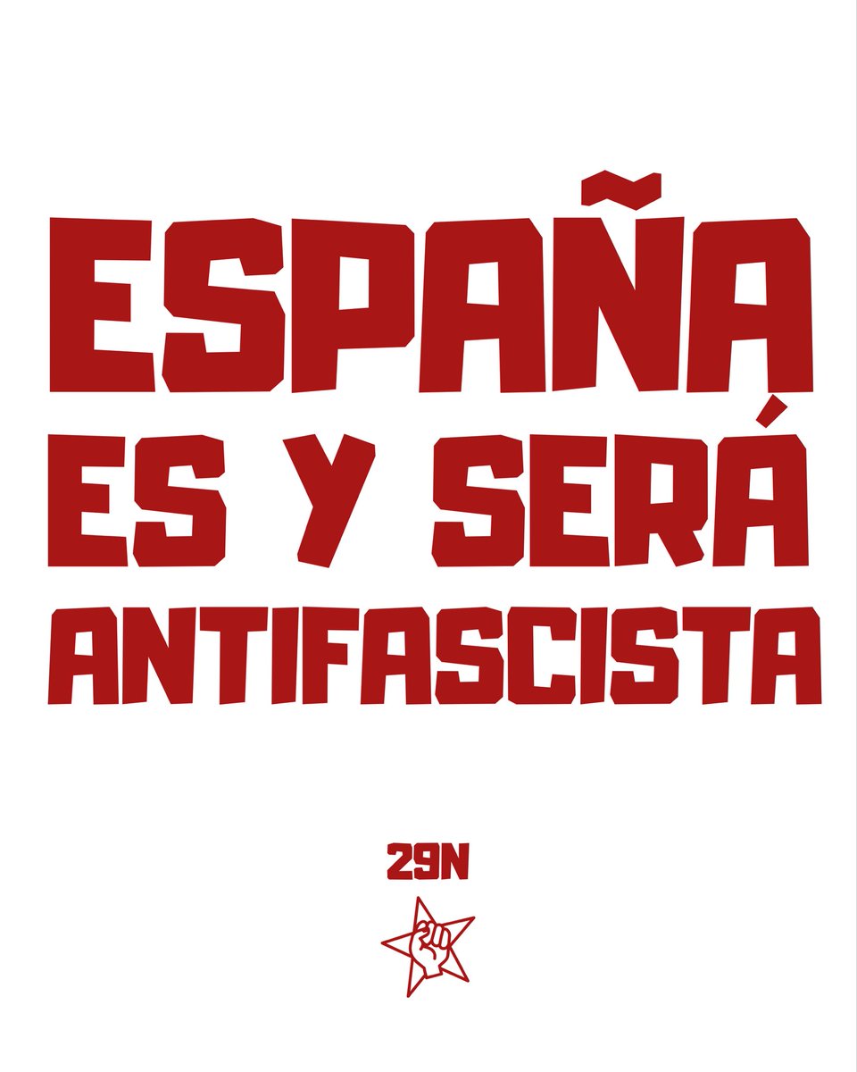 JSE_ORG's tweet photo. ESPAÑA ES Y SERÁ ANTIFASCISTA 

Vamos con todo ❤️‍🔥 https://t.co/OwqHiO9bog