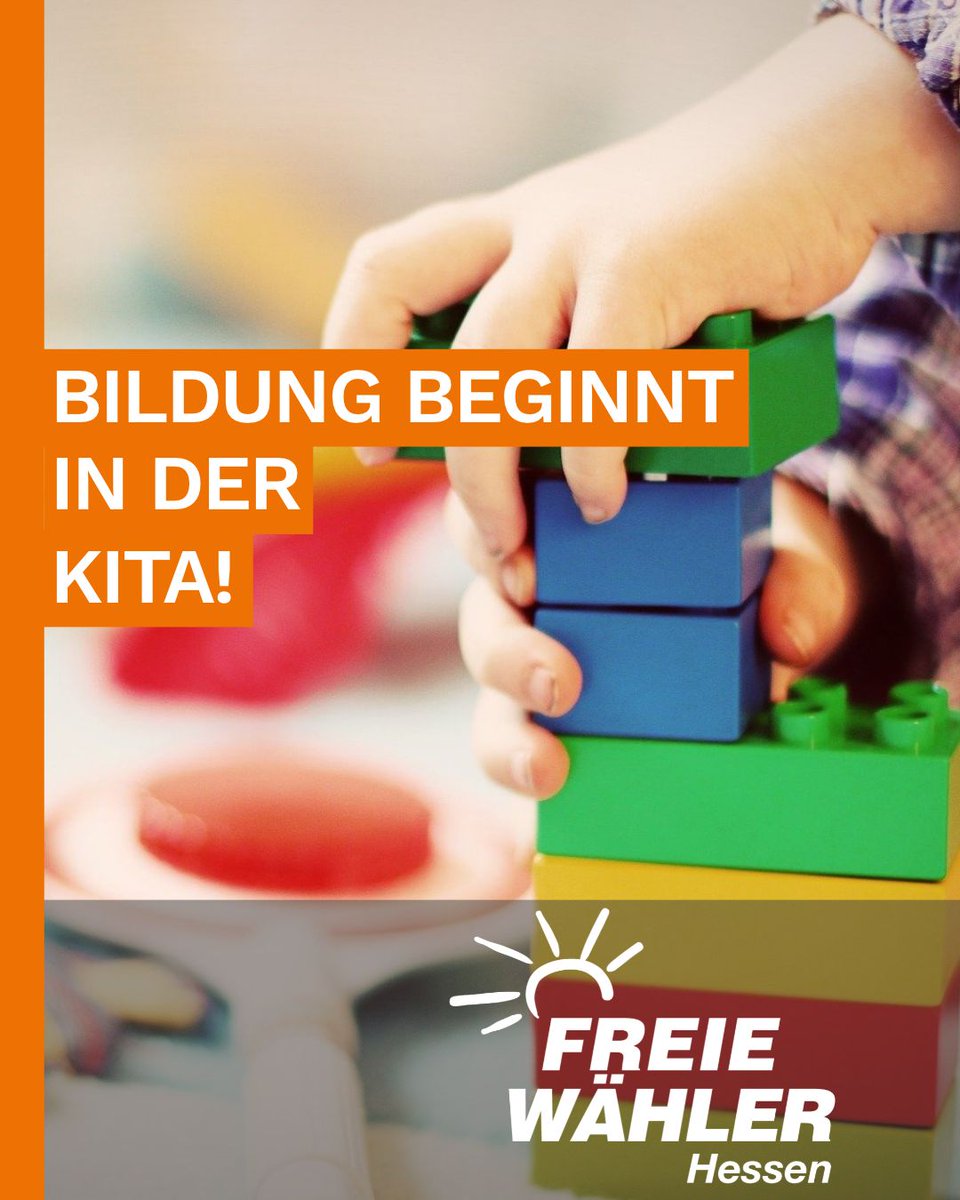 FWHessen's tweet photo. Bildung beginnt in der Kita!
https://t.co/mAmbdlBQds
#FreieWähler #Hessen #Bildung #Kita #Schule #Kindergarten #Erzieher #orangepower #AnpackenfürHessen https://t.co/af6KmhEgzY