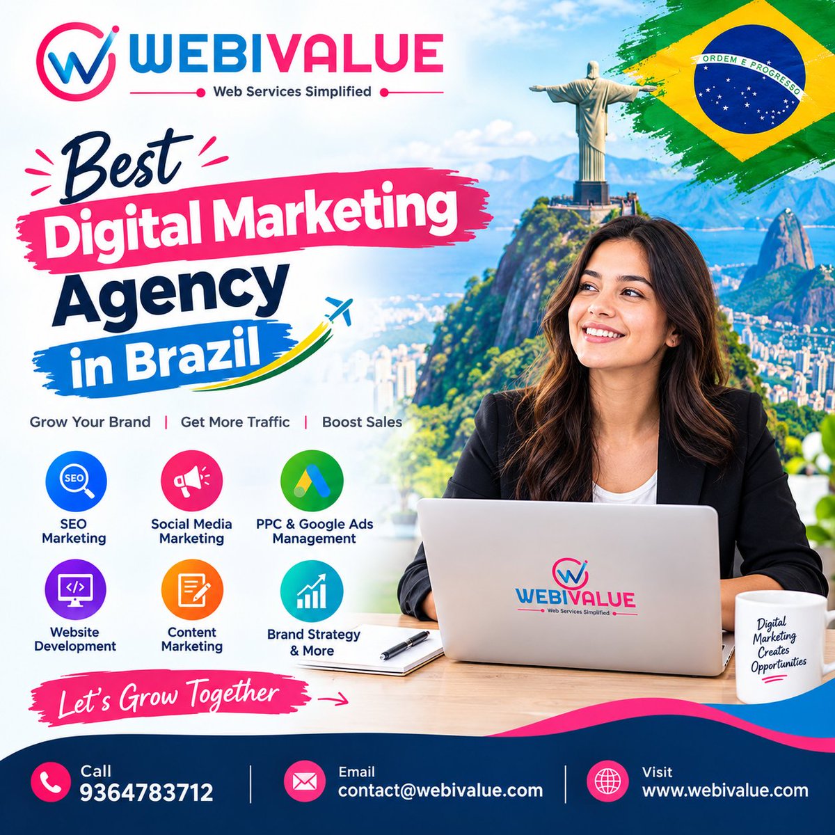 bharathwebivalu's tweet photo. 🚀 Best Digital Marketing Agency in Brazil – WebiValue

📞 Call: 9364783712
📧 Email: contact@webivalue.com
🌐 Visit: https://t.co/JuFtnRHhqD

#DigitalMarketing #DigitalMarketingAgency #DigitalMarketingBrazil #BestDigitalMarketingAgency #DigitalMarketingCompany #BrazilMarketing https://t.co/oNU0KRbxVA