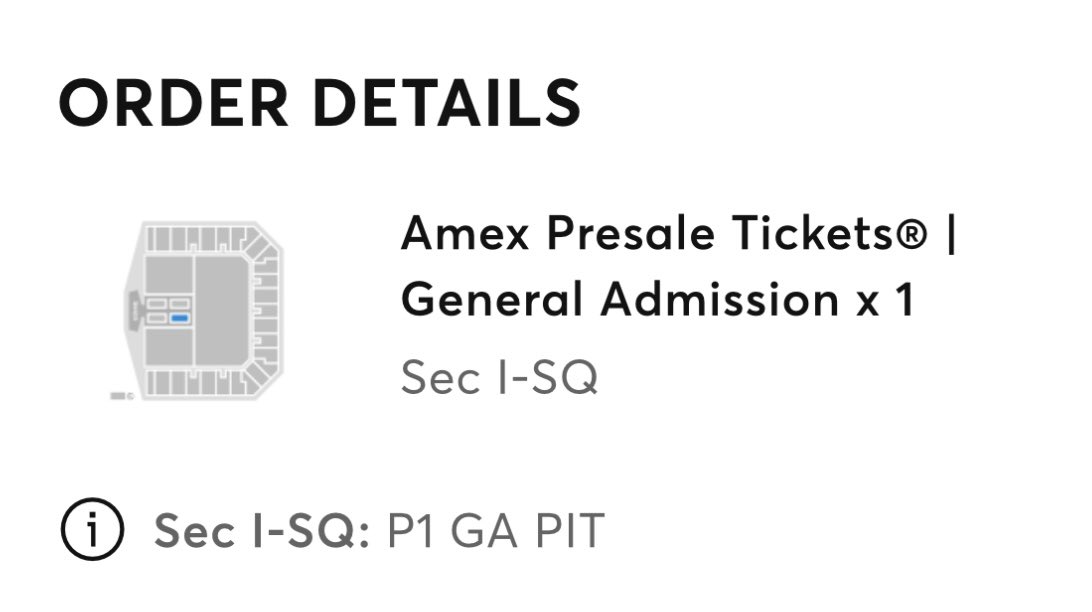 readysteadygold's tweet photo. This Amex presale was a DREAM. Needed that after the horrific London presale. https://t.co/PZvGQ58eAi