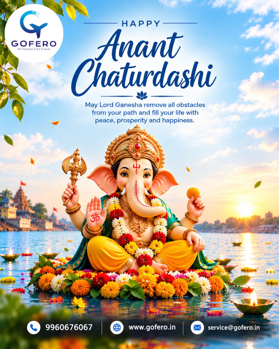 emr007's tweet photo. Happy Anant Chaturdashi! May Lord Ganesha remove every obstacle and bless you and your loved ones with peace, prosperity, happiness, and success. Ganpati Bappa Morya! https://t.co/W5kHzZq1y1