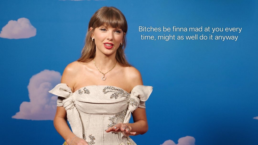 Baddielon69's tweet photo. Taylor's current moto and I'm loving it https://t.co/ZF8zD6Ew13