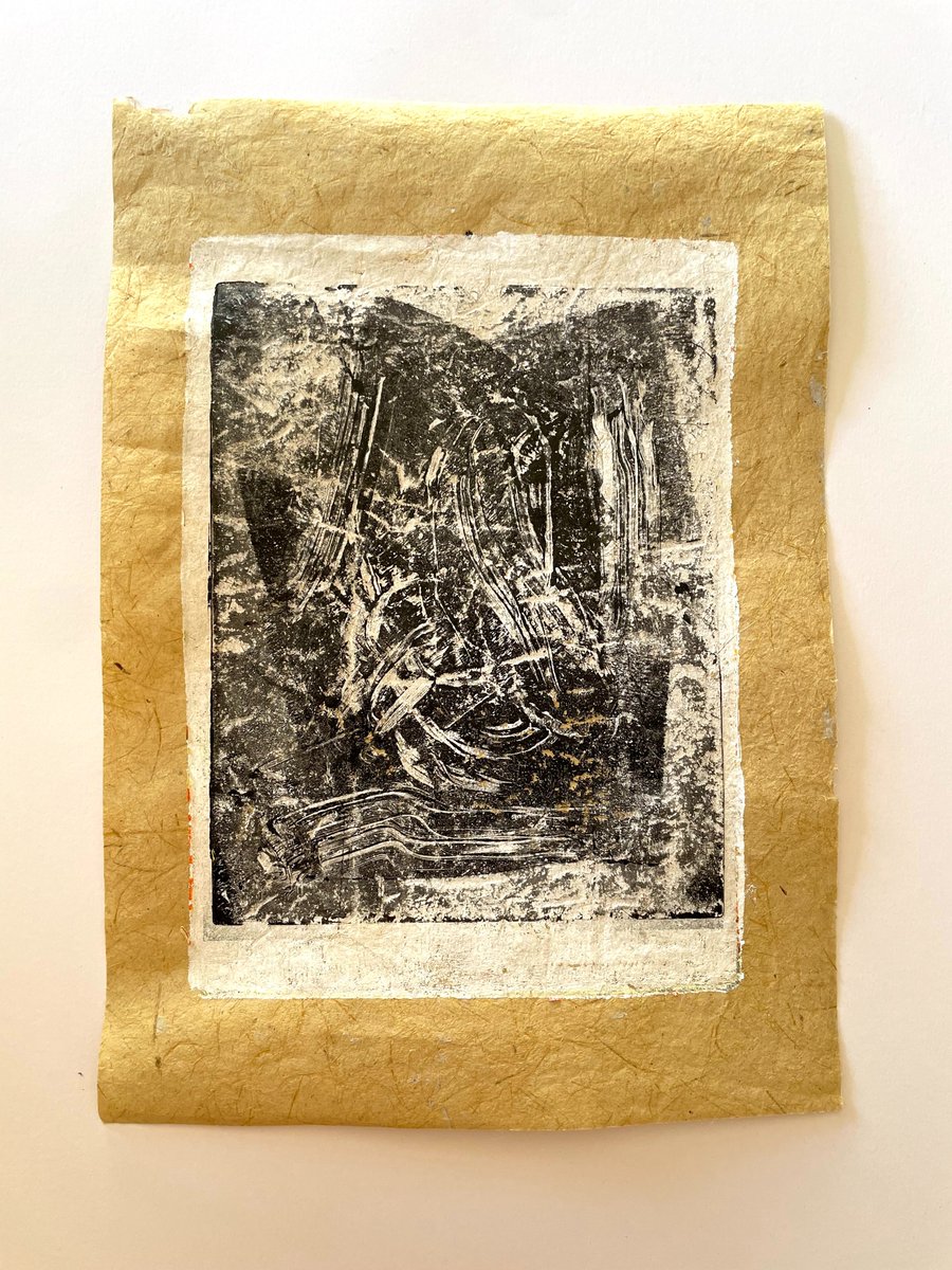 AnimalsLab's tweet photo. Untitled
2026

Mixed media on handmade paper made by Nuno Dias — this one using fibers from rye straw from Videmonte!
297 x 420 mm

#gelelf #monoprint #gelprinting #gelprint #gelelf_official #monotype #ContemporaryArt #ProcessBasedArt #VisualArt #ArtOnPaper #WorksOnPaper #acrylic https://t.co/q2R7eoIi1k
