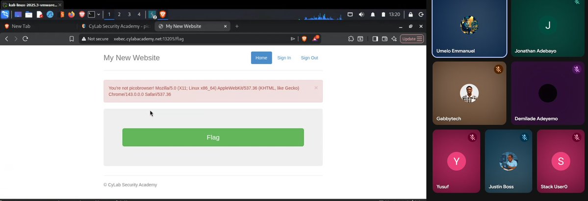 APIsecUNigeria's tweet photo. Our Saturday's CTF was a good one.
Umelo Emmanuel walked us through web exploitation, SQL injection, and a file-upload from RCE bypass to live, in Burp Suite, flags captured in real time.
Hands-on beats slides every time.
More CTFs coming π
#APISEC #CTF #APIsecUNigeria https://t.co/HvpNZmBwbh